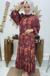 Stella Pinterest Elbise Bordo
