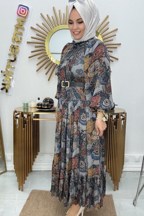 Stella Pinterest Elbise Gri