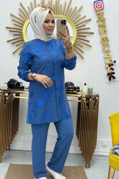 Süs Cep Takım  Saks Mavisi