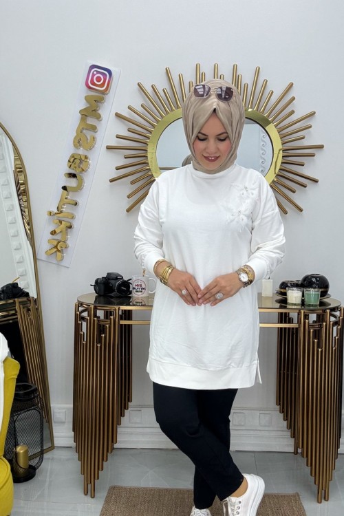 Şüşü Tunik  Beyaz