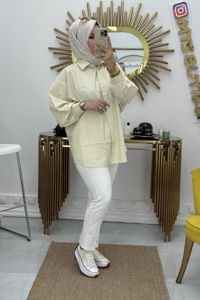 Taşlı Gömlek  Sarı