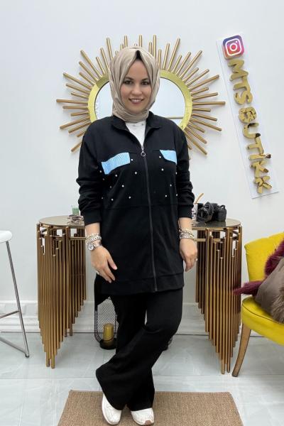 Taşlı Kap Szn Siyah