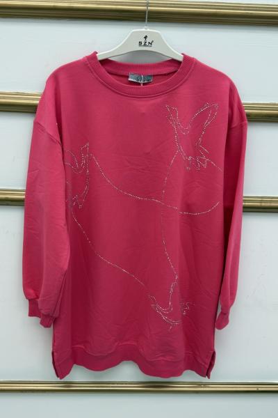Taşlı Tunik  Fuşya