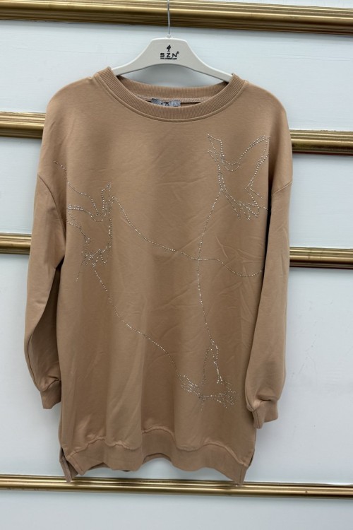 Taşlı Tunik  Camel