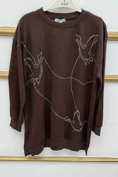 Taşlı Tunik  Acı Kahve