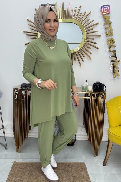 Tokyo Şalvar Takım  Mint Yeşili