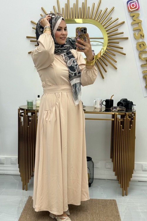 Torba Cepli Elbise  Krem