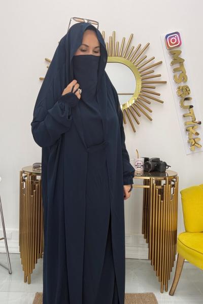 Umre Kıyafeti Tek Parça Elbise  Lacivert
