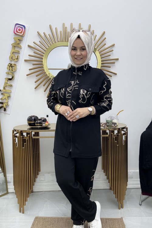 Varaklı Takım Siyah