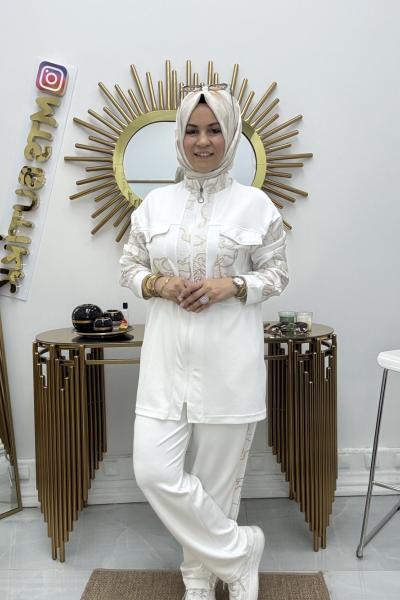 Varaklı Takım Beyaz