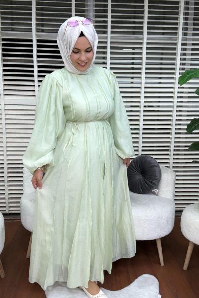 Vual Elbise  Mint Yeşili