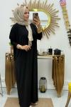 Yarasa Kol Elbise Siyah