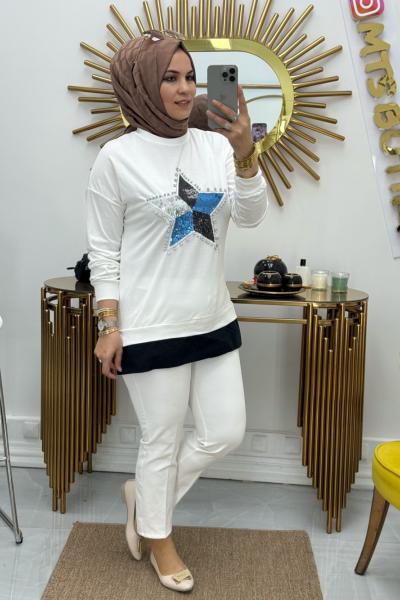 Yıldız Tunik Beyaz