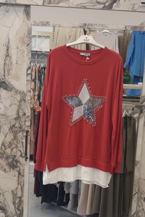 Yıldız Tunik Kırmızı
