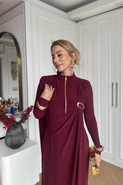 Zümra Tulum Elbise  Bordo